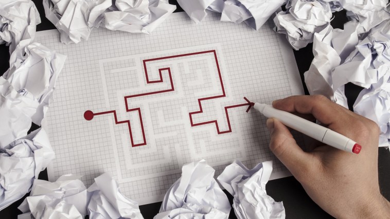 Route through the maze